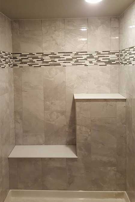 Elevated areas in a bathroom